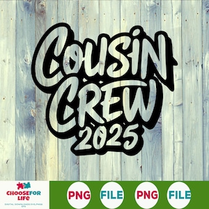 Cousin Crew PNG SVG – Cruise Squad Clipart for Summer Trips, Family Vacation Digital Download, Matching Cruise Shirt Sublimation Design