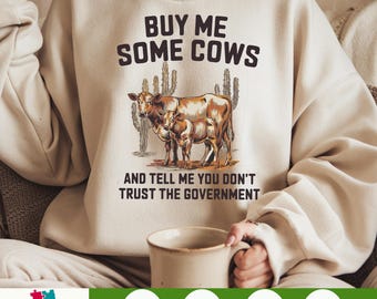 Achetez-moi des vaches PNG Western Design, graphique de sublimation de cow-girl à la mode pour des chemises, téléchargement numérique de pays rustique, citation drôle de fille de ranch