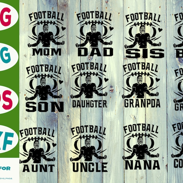 Football svg, Football svg Bundle, Football Family svg, Football Dad svg, Football Mom svg,football fan svg eps png cricut cut file download