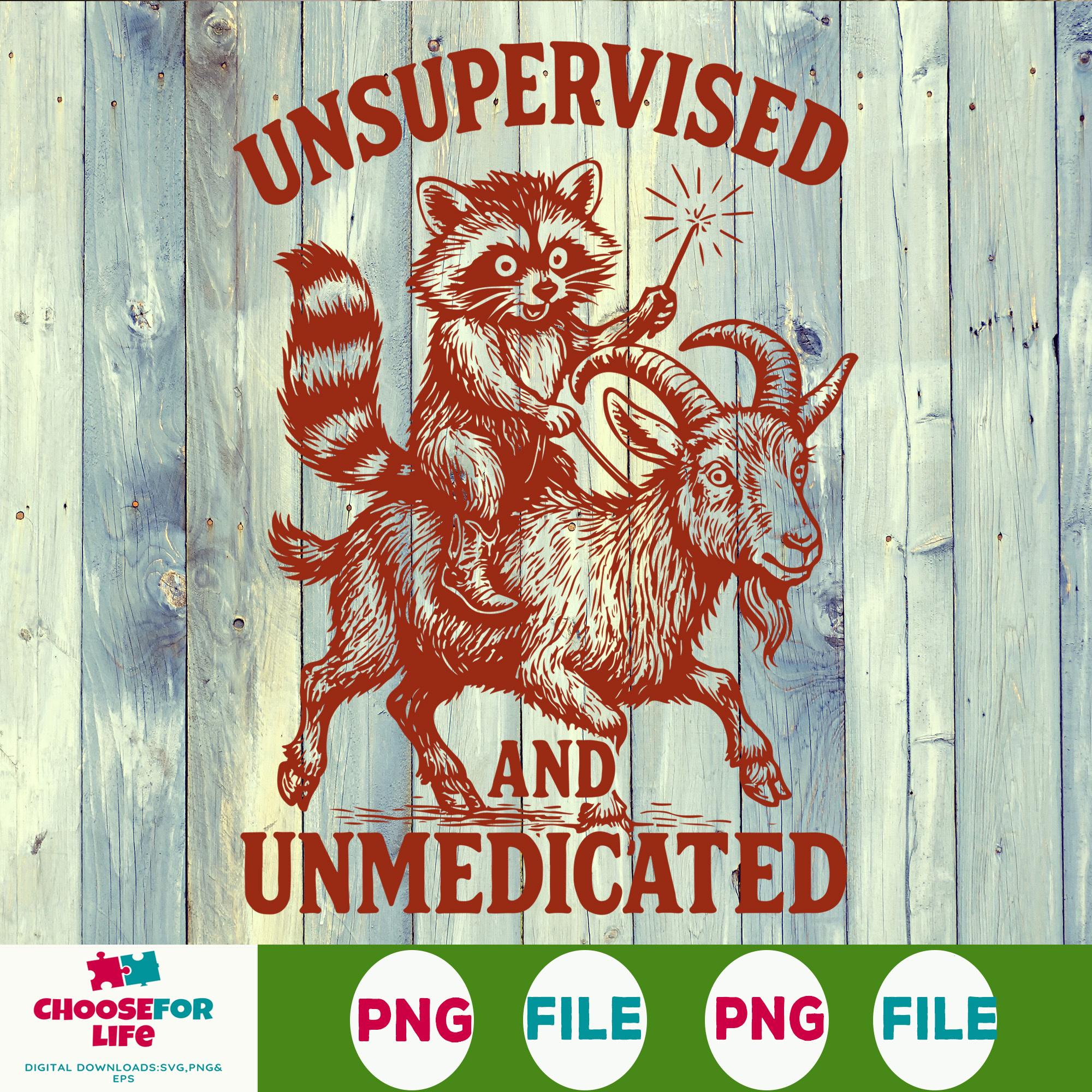Unsupervised and Unmedicated PNG – Funny Raccoon Riding Goat ...