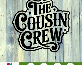 Cousin Crew SVG Family Matching Shirt Design New to the Crew Boys Girls Cousin Team Quote Clipart Digital Download for Family Vibes