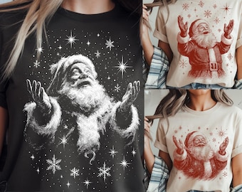 Vintage Santa Claus PNG Bundle, Retro Christmas Shirt Design, Realistic Holiday Art, Classic Santa Illustration, Festive DTF Xmas Christmas