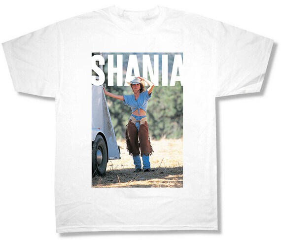 Shania Twain Vintage White Denim T 