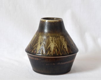 Carl-Harry Stålhane for Ateljé Rörstrand stoneware unique vase - Sweden 1950s