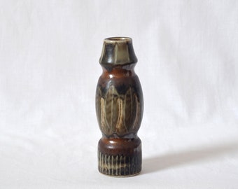 Carl-Harry Stålhane for Ateljé Rörstrand stoneware unique vase - Sweden 1950s