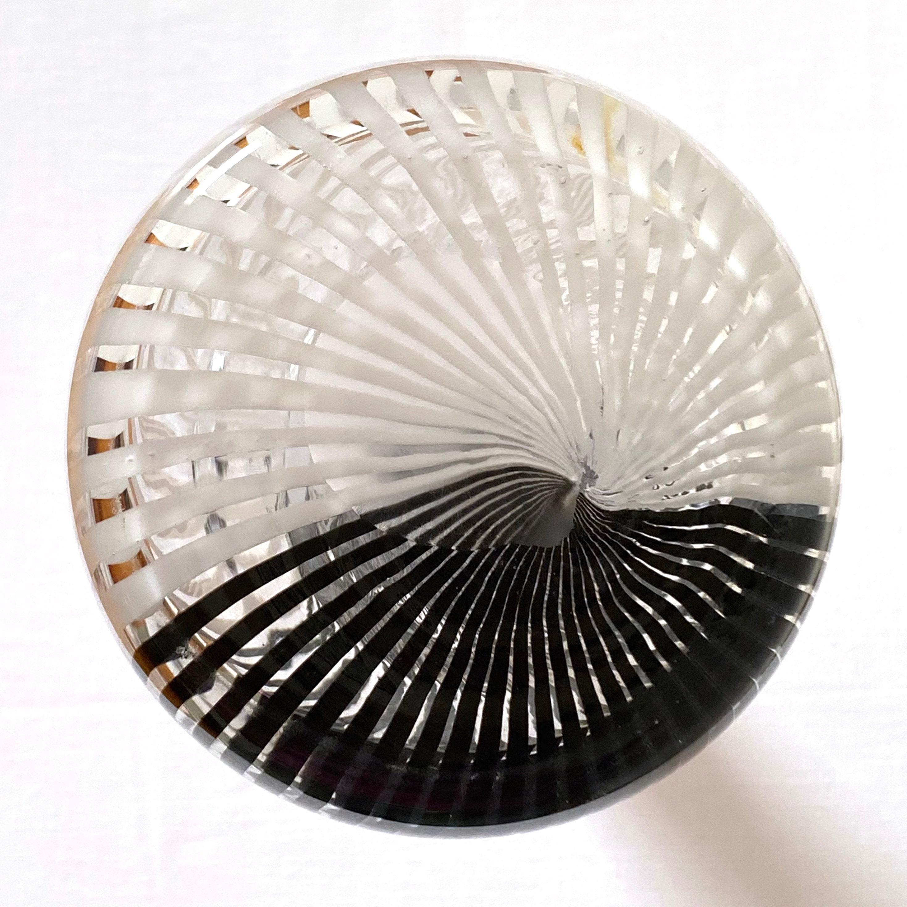 Glass Vase With Black and White Stripes - Etsy