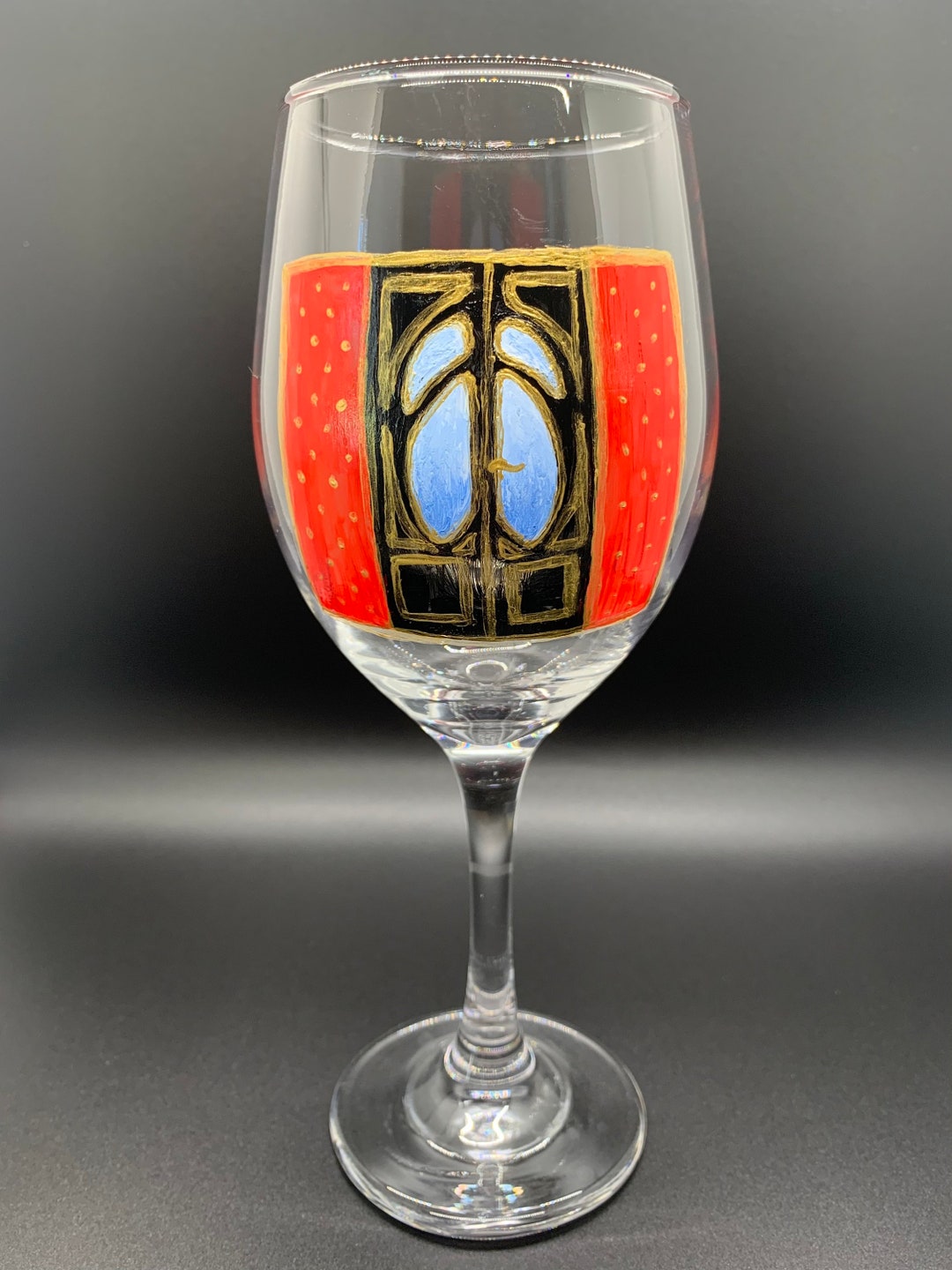 Suspiria Doorway HandPainted Stemmed Wine Glass Etsy.de