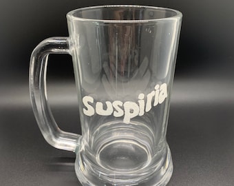 Suspiria Logo Hand-Painted Beer Mug