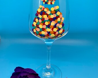 Midsommar May Queen Hand-Painted Stemmed Wine Glass