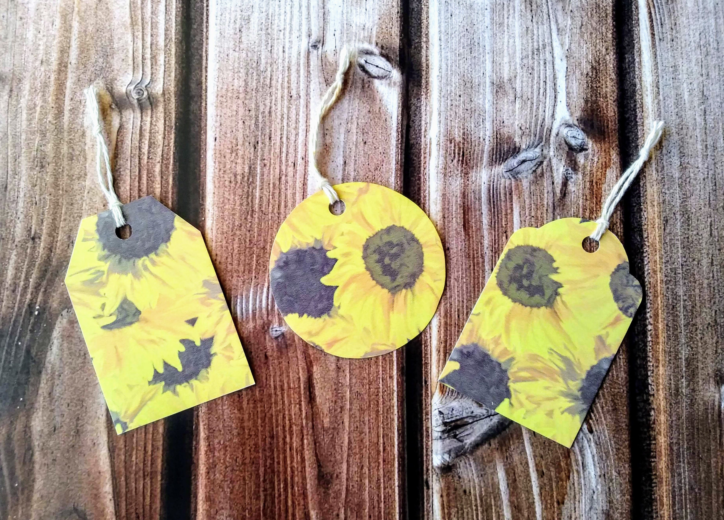 Editable Sunflower Gift Tags Printable Any Occasion Labels | Etsy