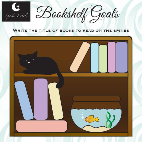 Printable Bookshelf Goals for Book Nerds Book/reading Etsy