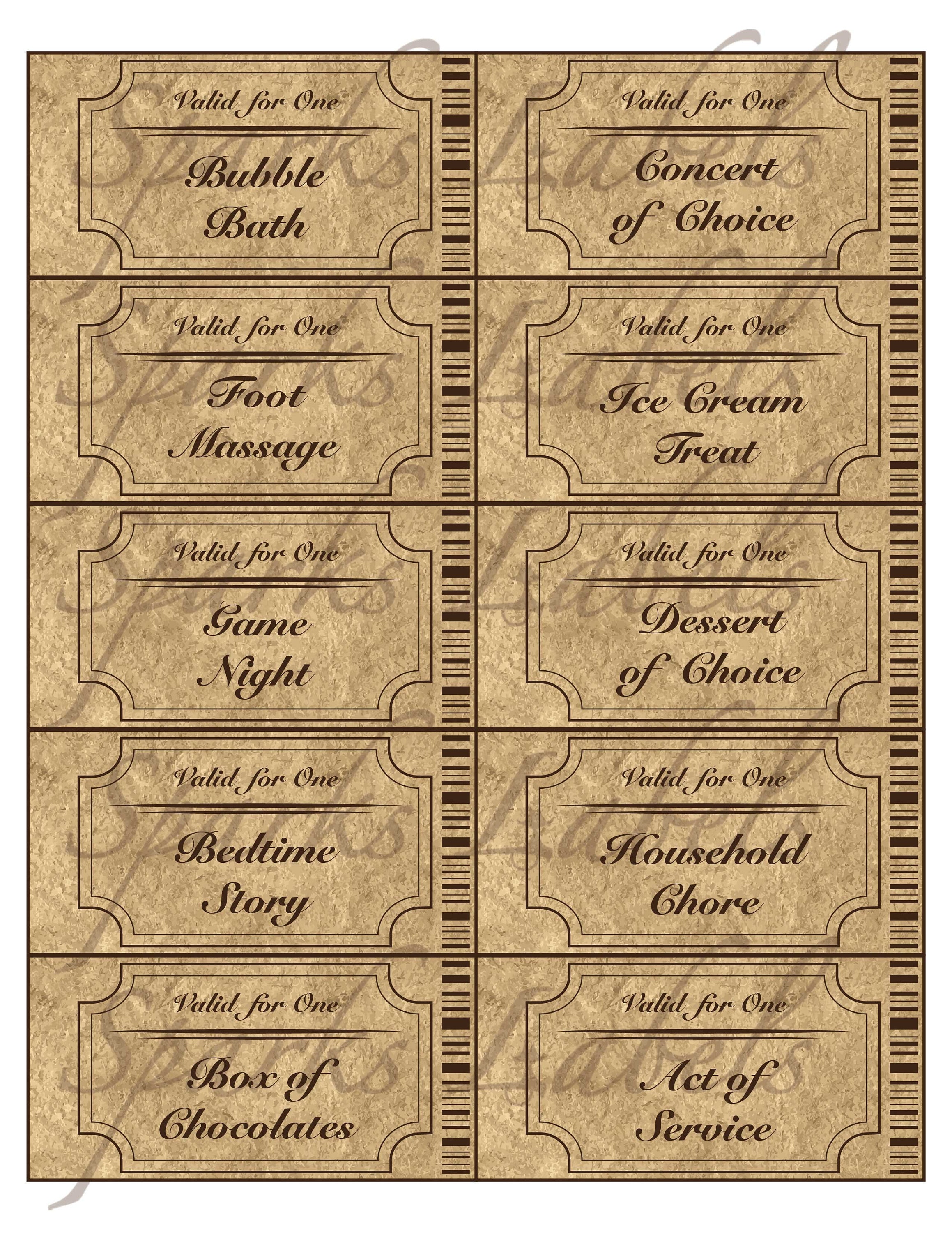 Editable Vintage Coupon Book for Valentine/husband/wife/sibling/brother ...