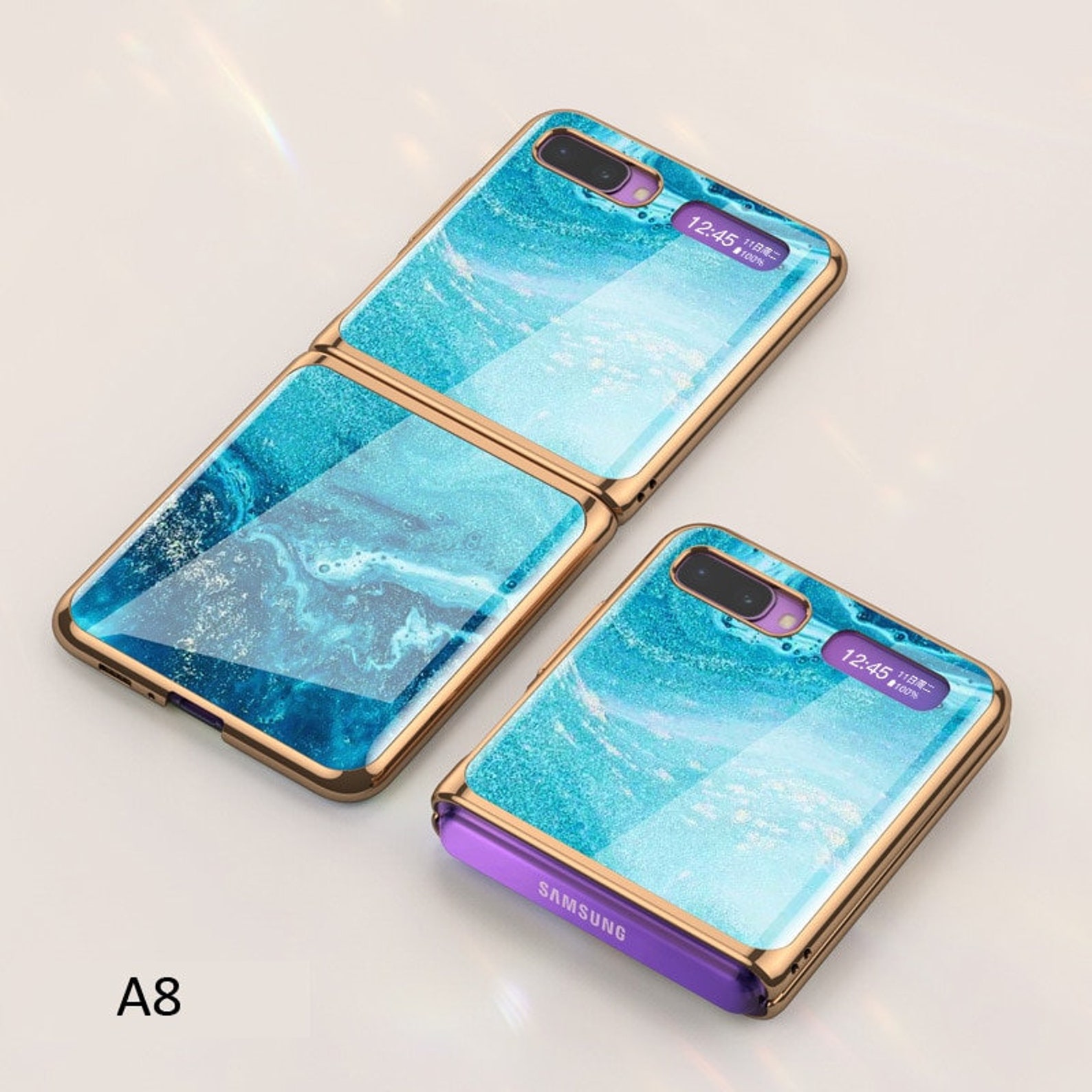 Luxury Tempered Glass Case For Samsung Galaxy Z Flip Fold 2 5G Etsy