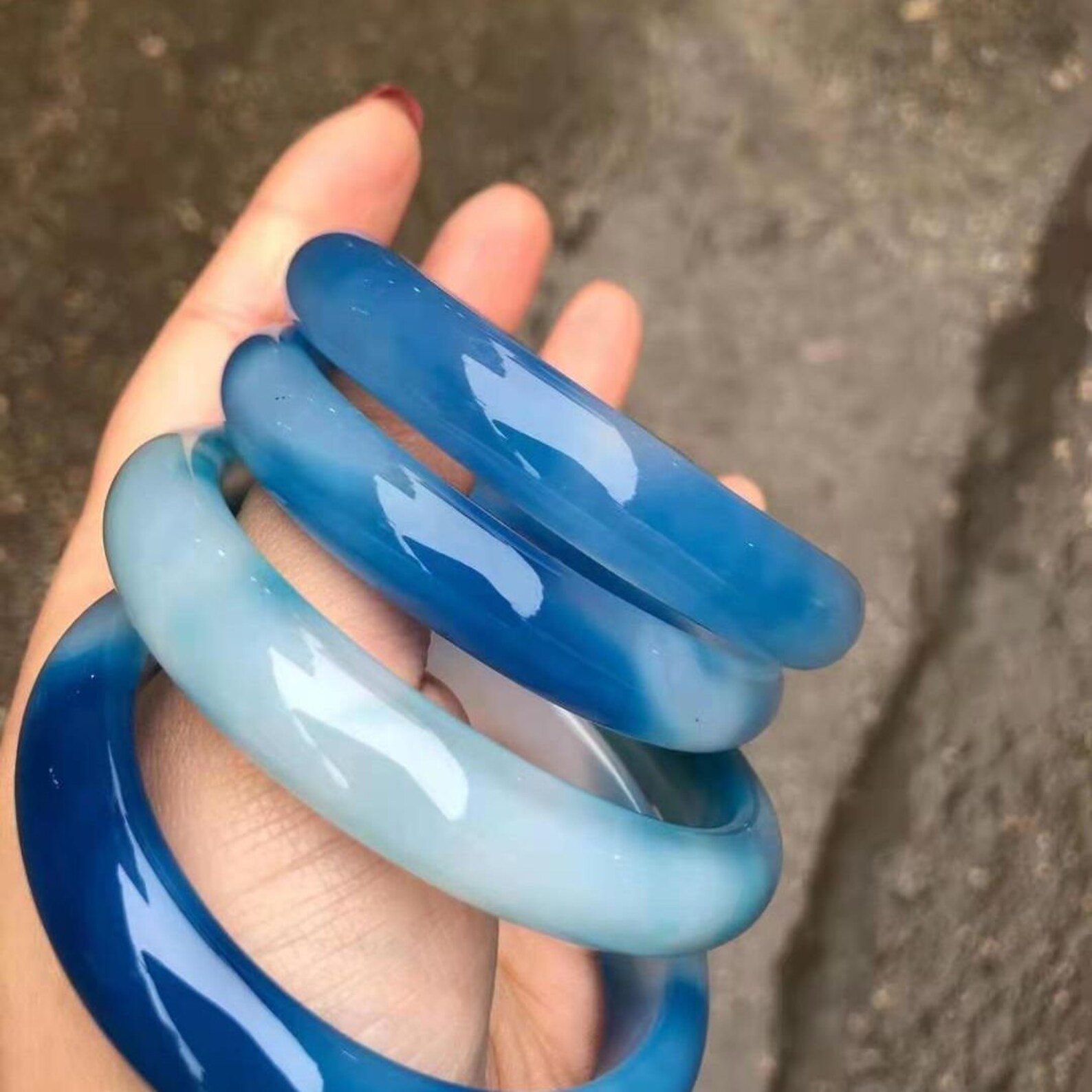 blue jadeite bangle