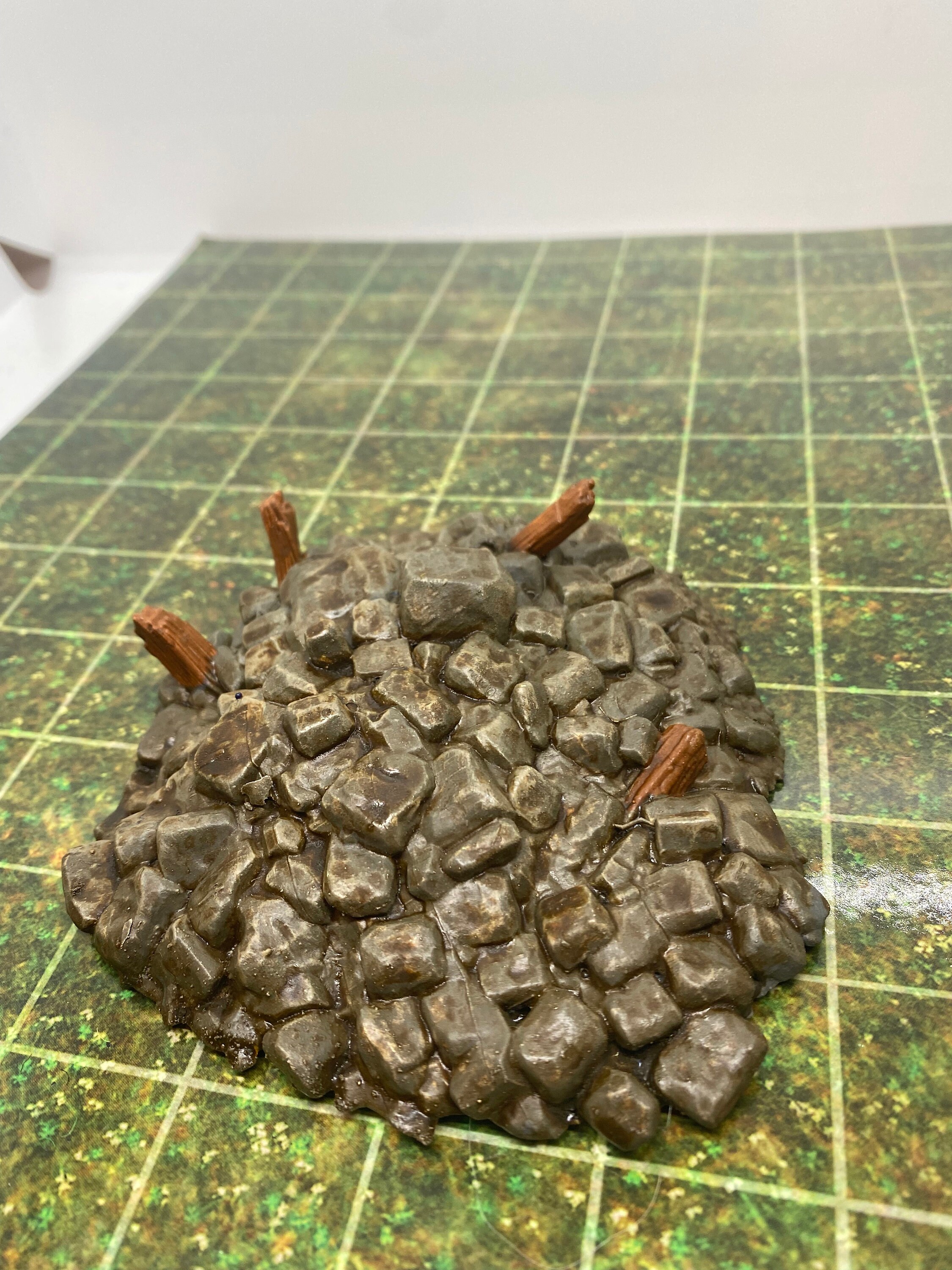 3D Printed Painted Ruined Rubble Terrain Tabletop RPG | Etsy