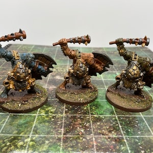 Painted Ogre Chieftain Miniatures  - Tabletop RPG, Dungeons and Dragons, D&D, Pathfinder mini