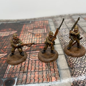 Painted British Colonial Riflemen Victorian Era Miniature  - Tabletop RPG, Dungeons and Dragons, D&D, Pathfinder mini dnd wargaming