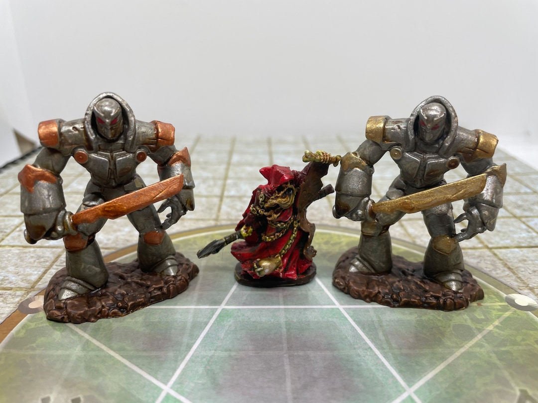 Painted Iron Golem Miniature Tabletop RPG, Dungeons and Dragons, D&D
