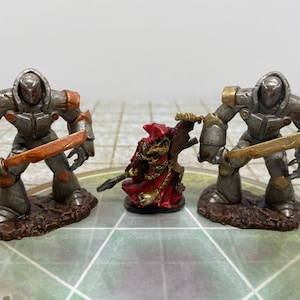 Painted Iron Golem Miniature  - Tabletop RPG, Dungeons and Dragons, D&D, Pathfinder