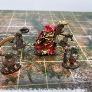 Painted Goblin Horde Miniature  - Tabletop RPG, Dungeons and Dragons, D&D, Pathfinder mini