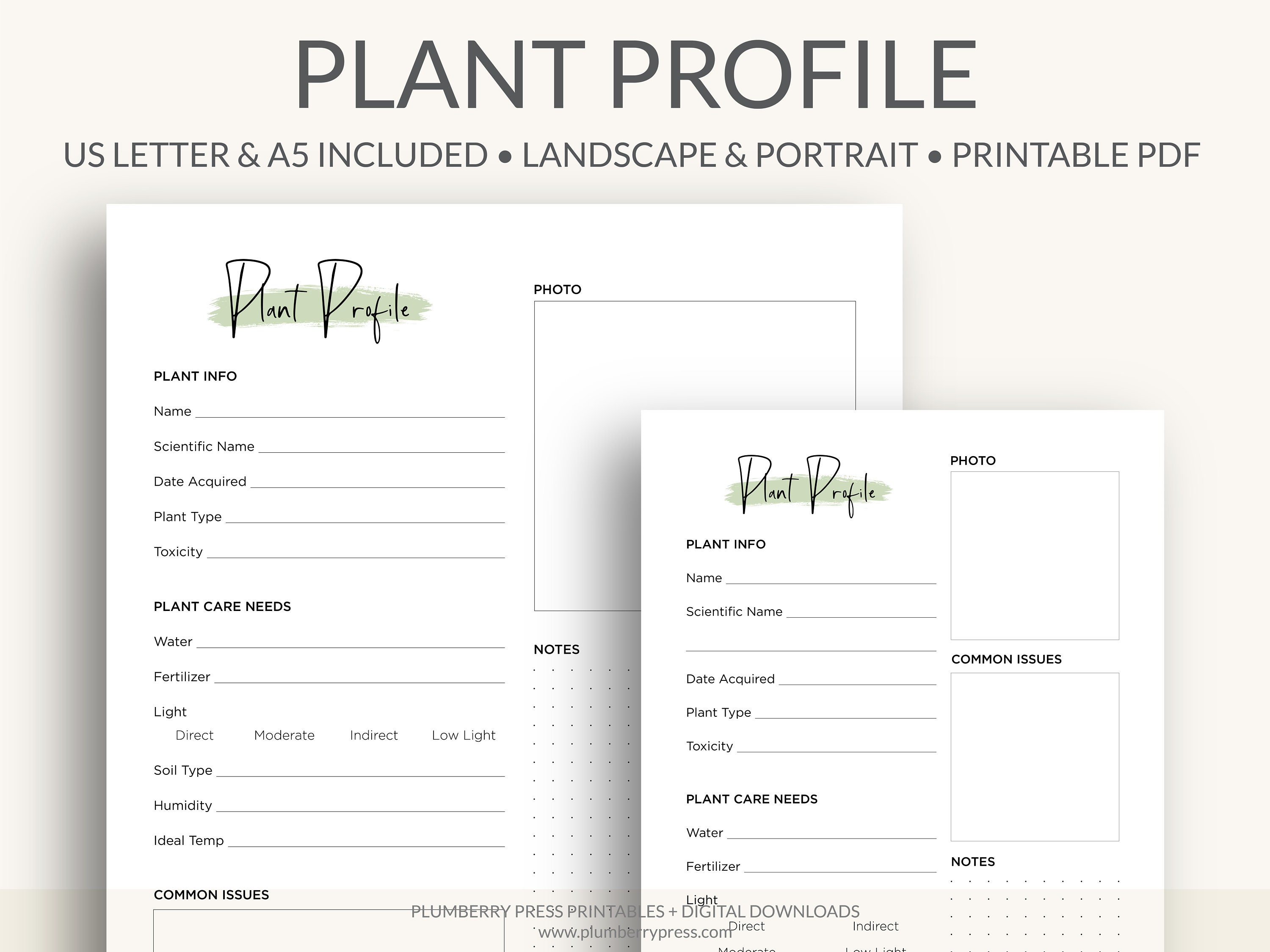 Plant Profile Template Plant Profile Template