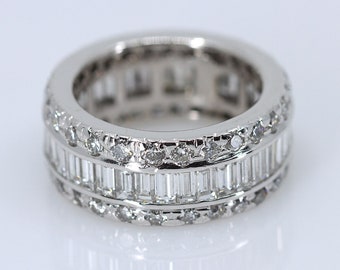 Diamond Eternity Band, Platinum Eternity Band, Eternity Wedding Band, 3 carat Diamond Ring, Estate Ring, Vintage Diamond Band