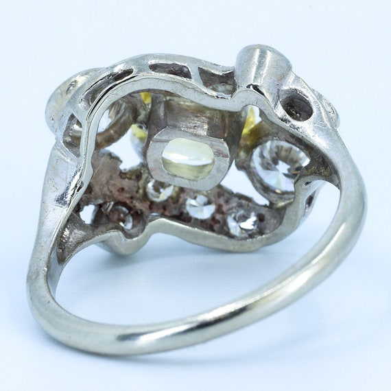 Vintage Yellow Sapphire and Diamond Ring, 2.9 car… - image 9