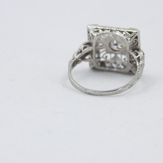 Edwardian Diamond Ring, Platinum Ring, Diamond Co… - image 7