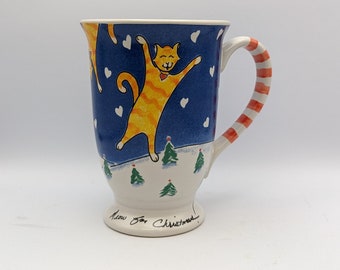 Tazza da caffè Pfaltzgraff Cat “Meow For Christmas”.