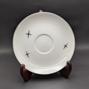 Vintage Fukagawa Arita 713 Starburst China Platinum Saucer
