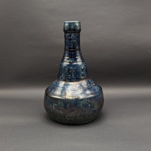 Raku Pottery Vase signed ADY