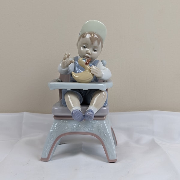 Lladro 6300 Rubber Ducky Boy Hochstuhl Kleinkind pensioniert 2001