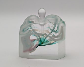 Marcolin Sardinia Crystal Fish Red and Black Signed and Numbered