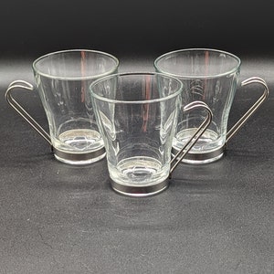 Taza de capuchino Bormioli Rocco con mango de acero inoxidable
