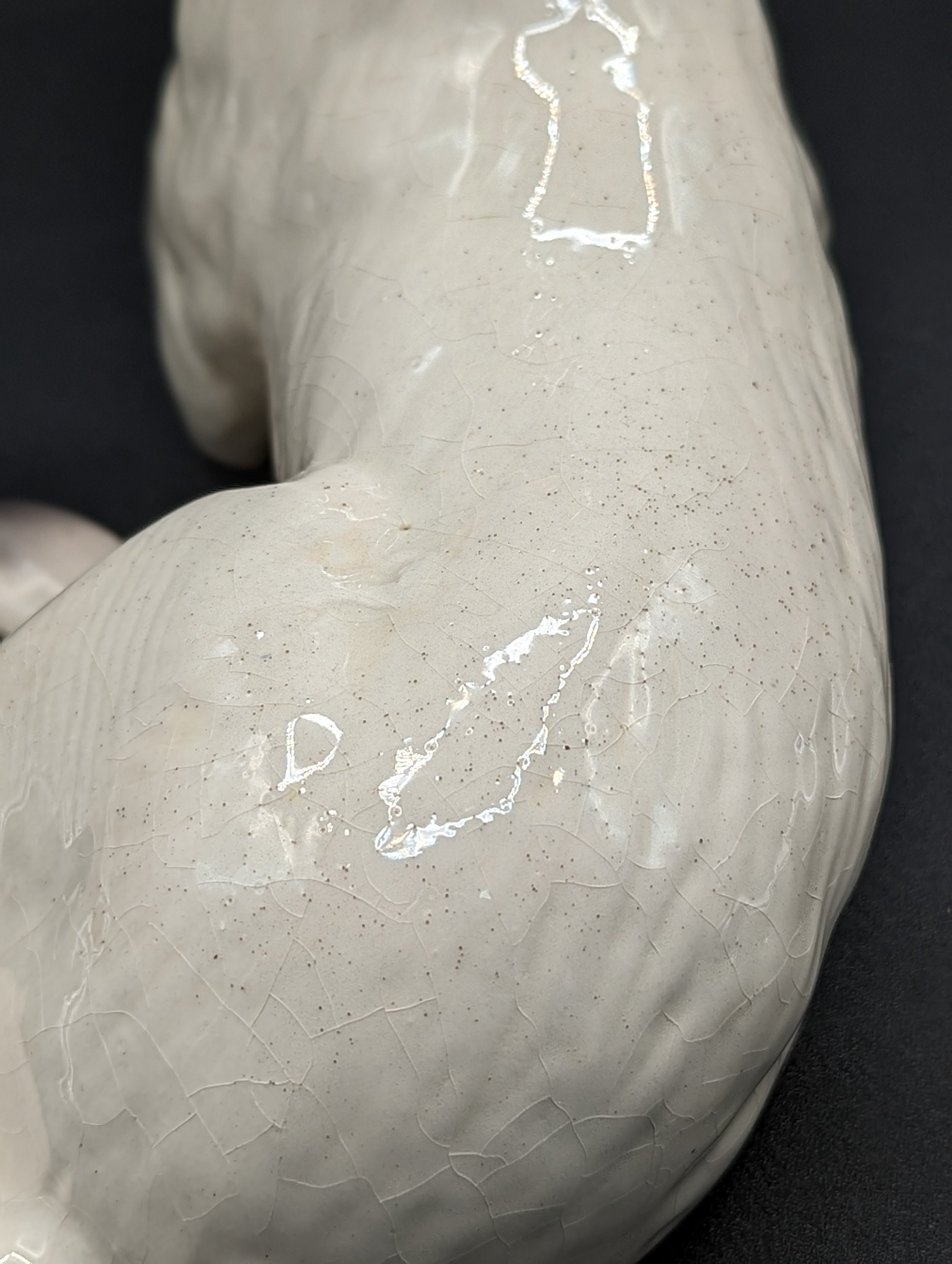 Vintage Ceramic White Shepherd Dog Figurine - Etsy
