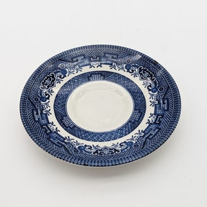 Churchill Blue Willow Saucer Swirl Pattern Staffordshire England