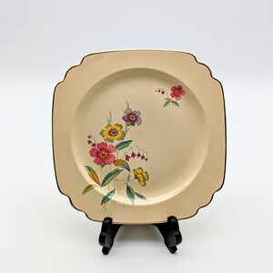1935 Homer Laughlin Ohio Century Wells Pattern Square Plate