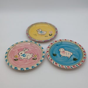 Set of Three Vintage World Bazars Inc. Easter Plates