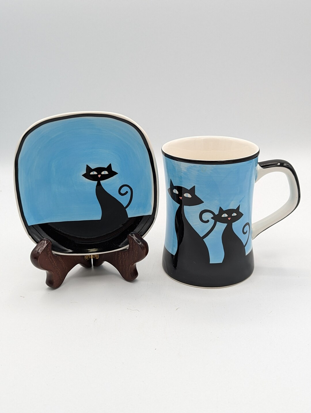 Hues N Brews Black/ White Siamese Cats Kittens Coffee Tea Mug Etsy
