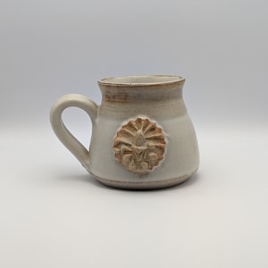Studio Pottery Mug With Applied Design Signed