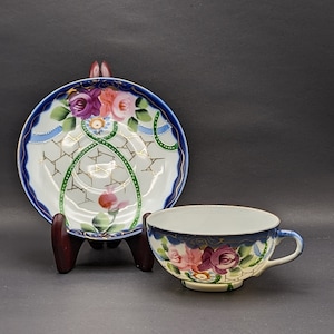 Takito Double T Diamond Mark Japan Tea Cup and Saucer