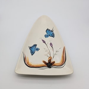Super Sweet Tray with Hand Painted Blue Birds and Lavender