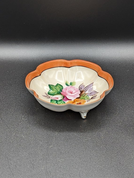 Noritake 3 Toe Bowl Morimura M Floral Snack Dish - image 1