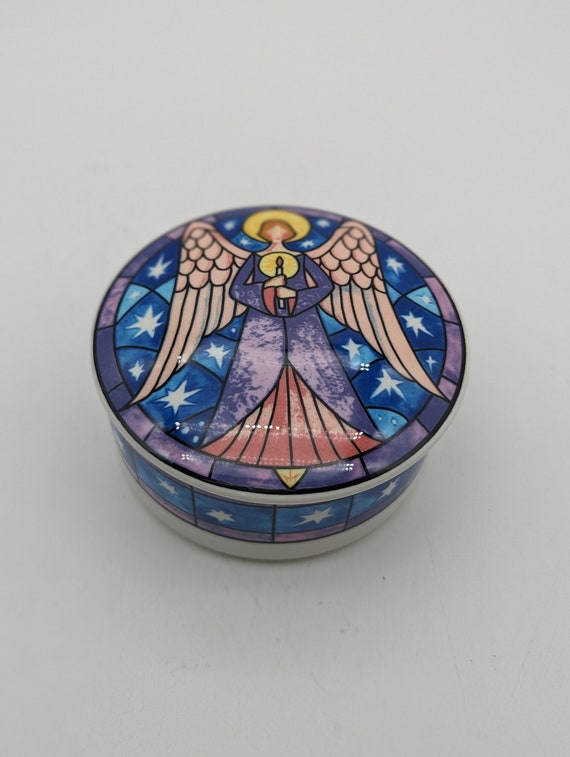 Mikasa Porcelain Angel Covered Trinket Jewelry Box