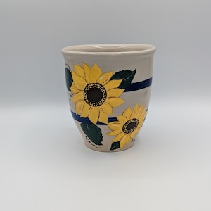 Beautiful Roseville Robinson Ransbottom Sunflower Pottery Jar, Canister