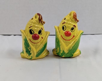Vintage Anthropomorphic Corn-On The-Cob Salz & Pfefferstreuer Made in Japan
