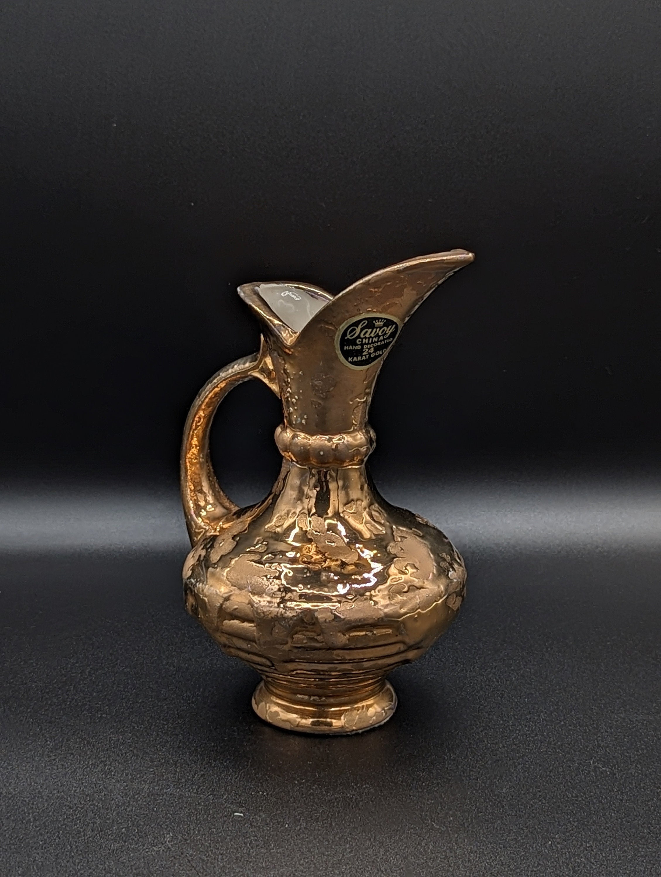Vintage Savoy China 24K Bright Weeping Gold Handled Ewer - Etsy Canada