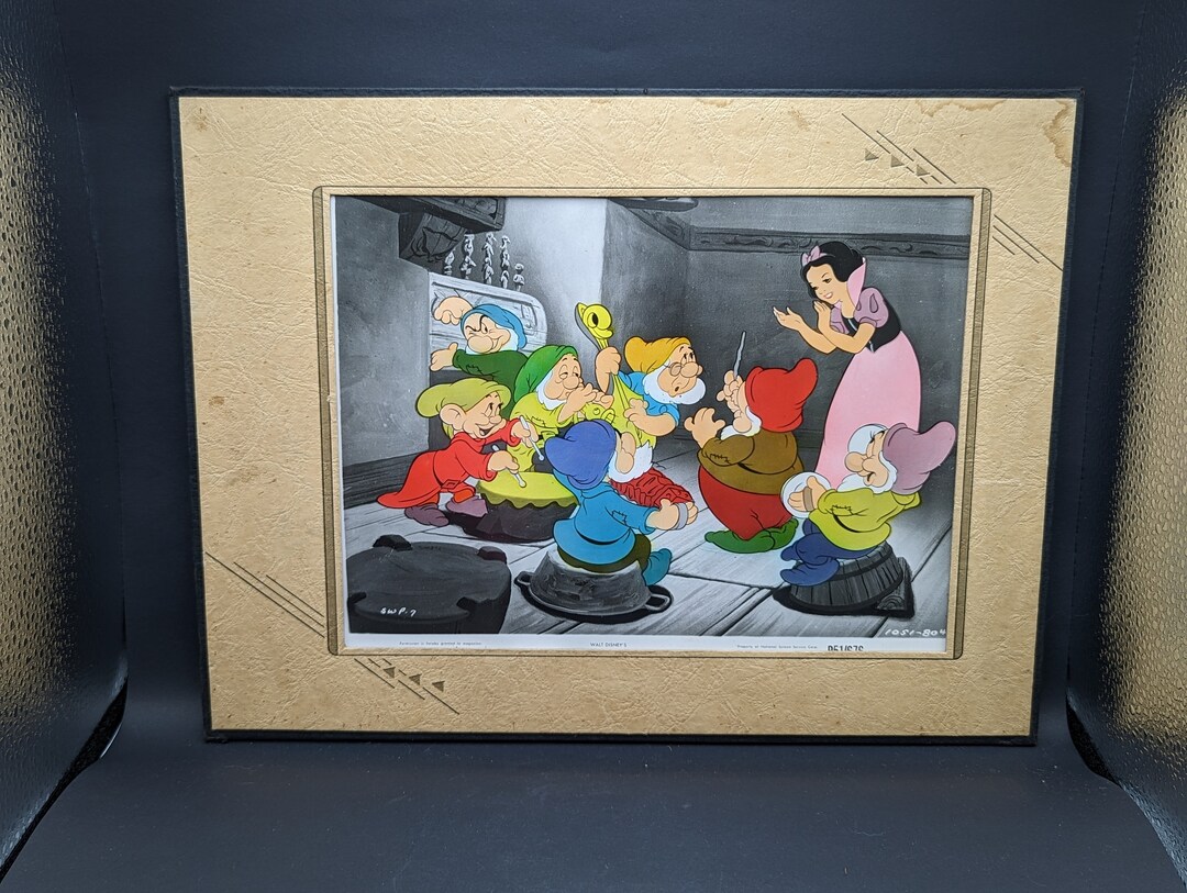 ディズニー『白雪姫と七人の小人』ロビーカード宣伝用スチール写真