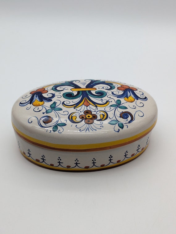 Mari Deruta Italian Ceramic Trinket Box Made in I… - image 4
