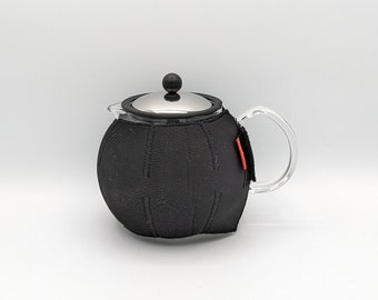 Bodum Glass Teapot Round Ball Coffee Pot French Press Filter 32 oz with Pot Cozy